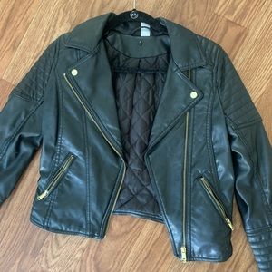 H&M Cropped Leather Jacket